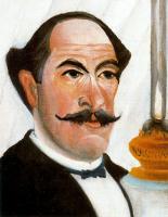Henri Rousseau - Self Portrait with a Lamp